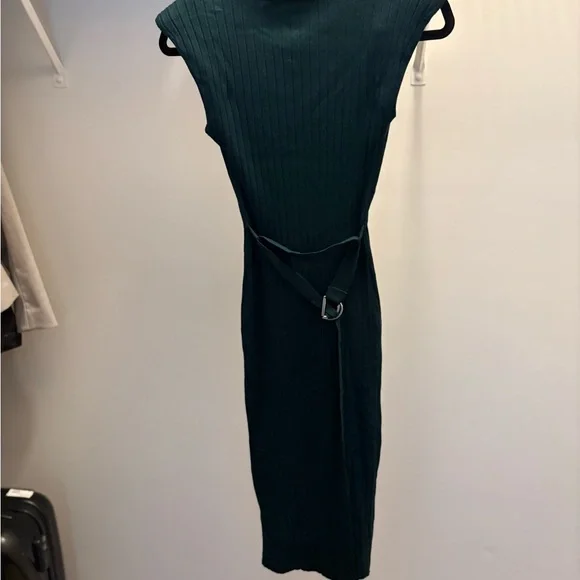 NWOT / Fashion Nova Olive Green Jane Mock Neck Midi Dress (size : S ) - Picture 7 of 8
